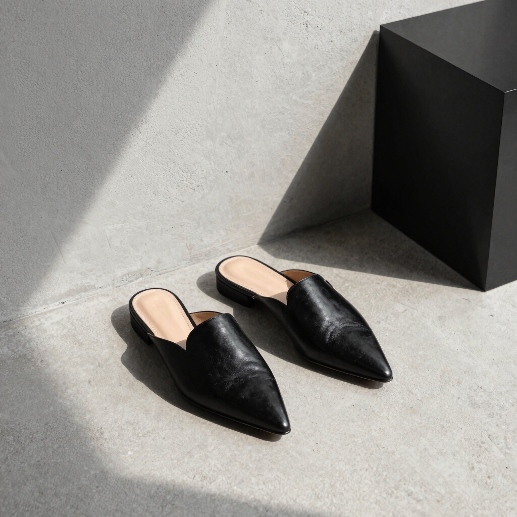 The Angle Leather Mule
