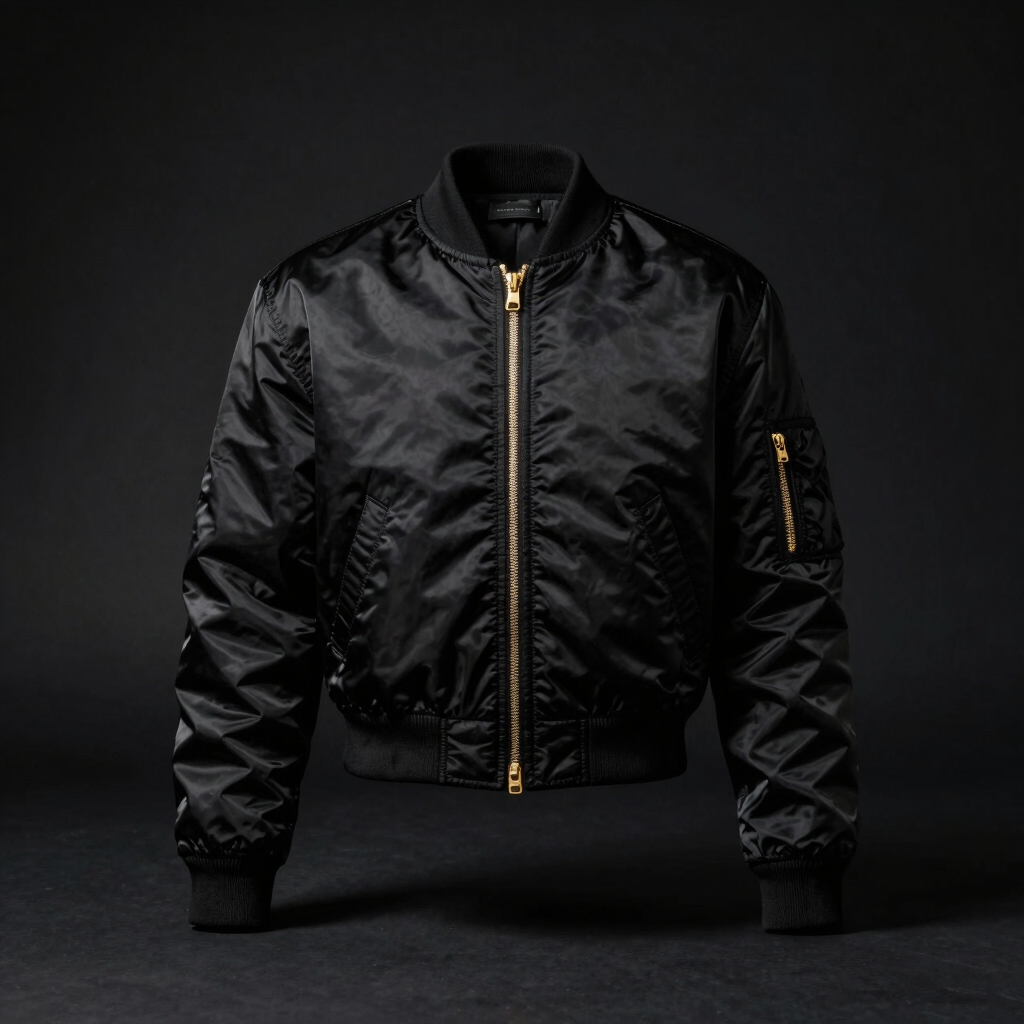 Chaqueta Bomber Crop Gold