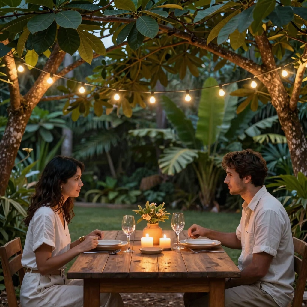 Makan Malam Romantis di Taman