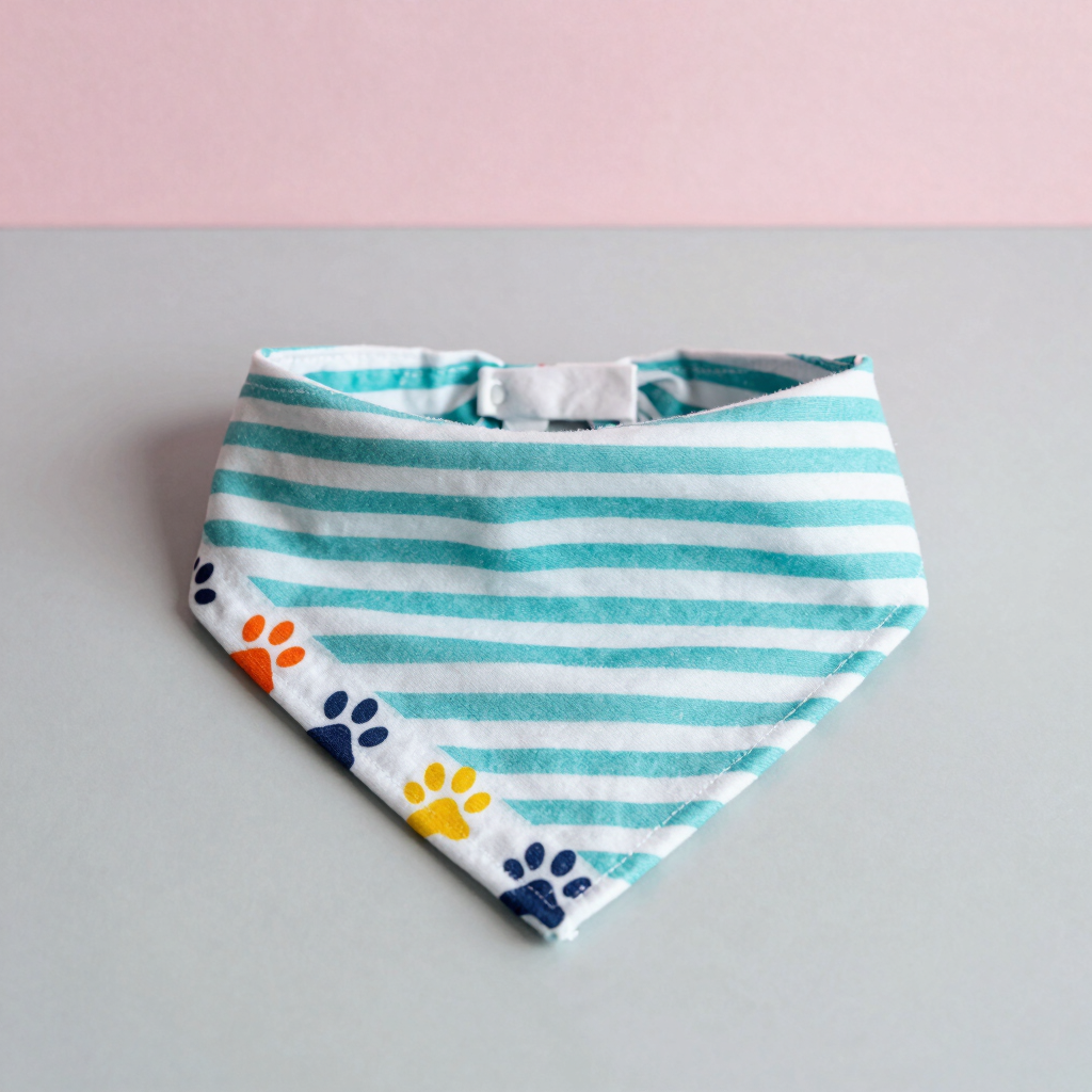 Bandana Reversible "Patitas de Colores"