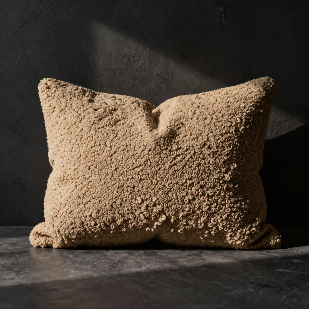 Bone Clay Bouclé Pillow