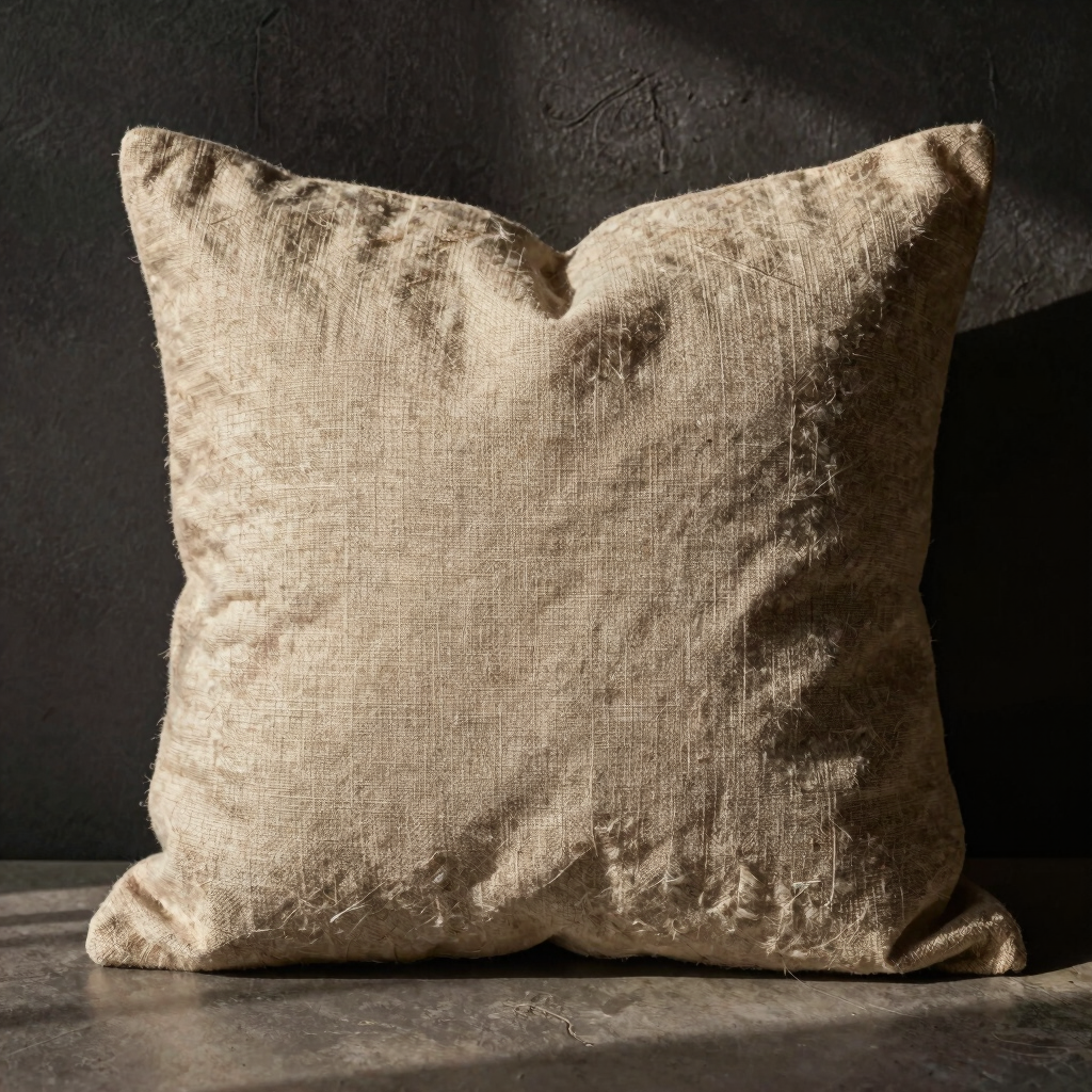 Raw Flax Slub Pillow