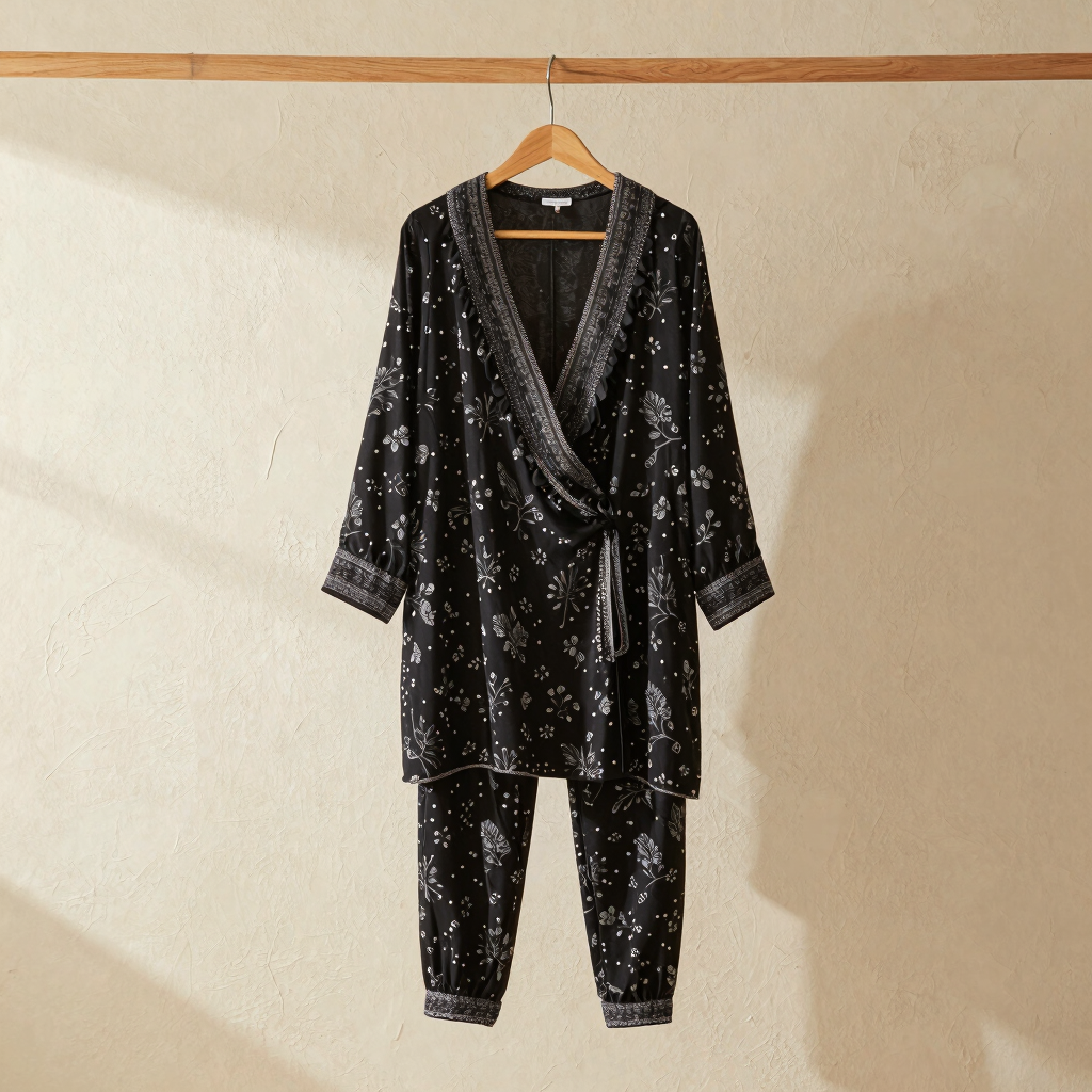 Noir Classic Printed Suit