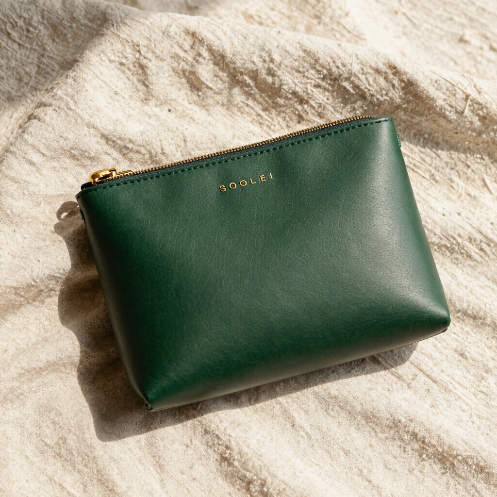 Verdant Courier Leather Pouch