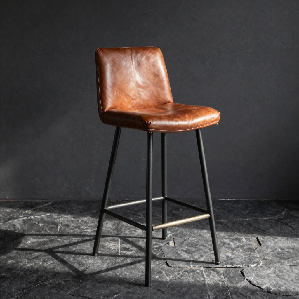 The Charlton High-Back Saddle Stool