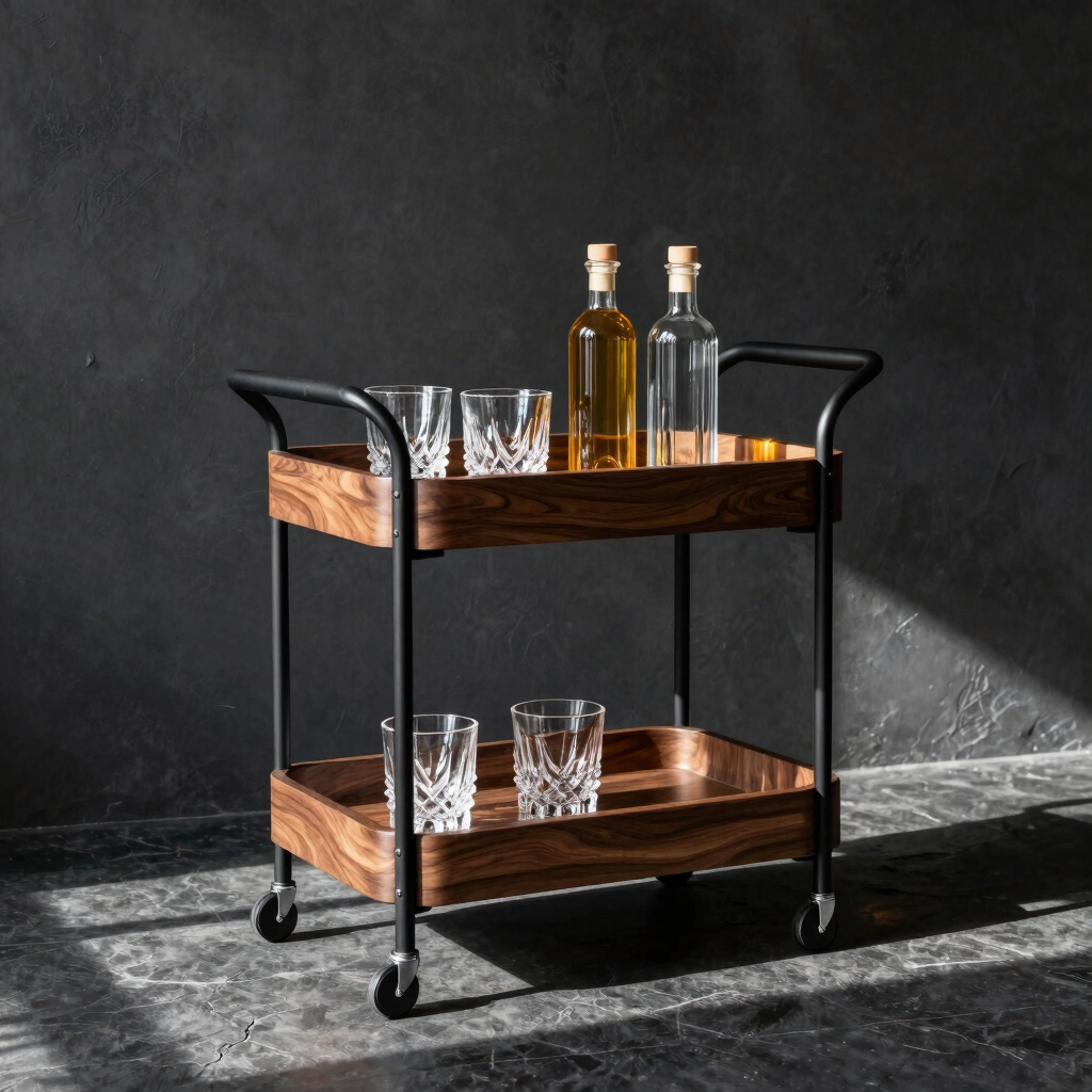 The Mercer Rolling Bar Cart