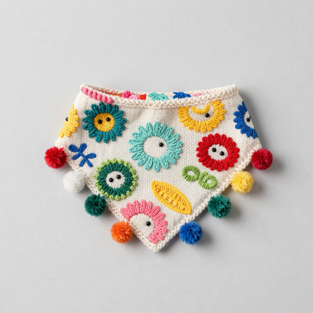 Bandana Arcoíris con Pompones