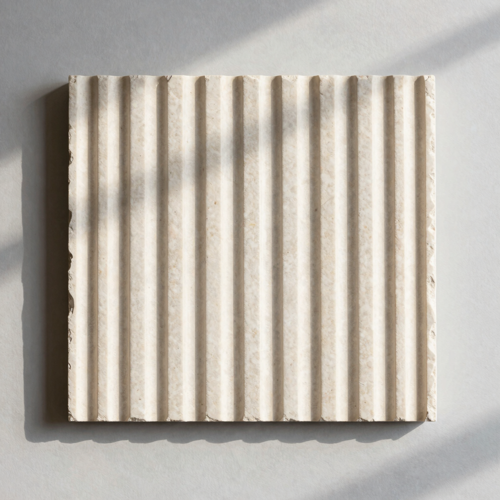 Linear Fluted Limestone Tile