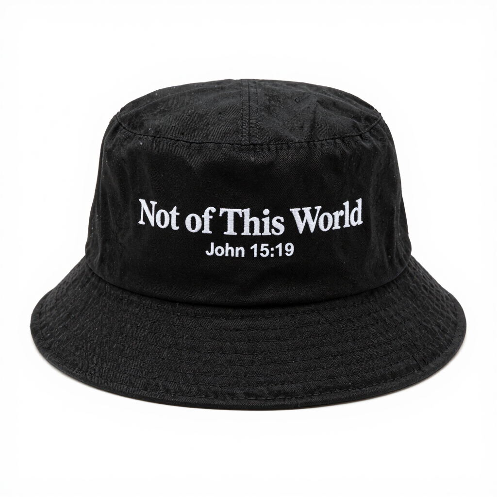 Not of This World Bucket Hat - Black Christian Apparel