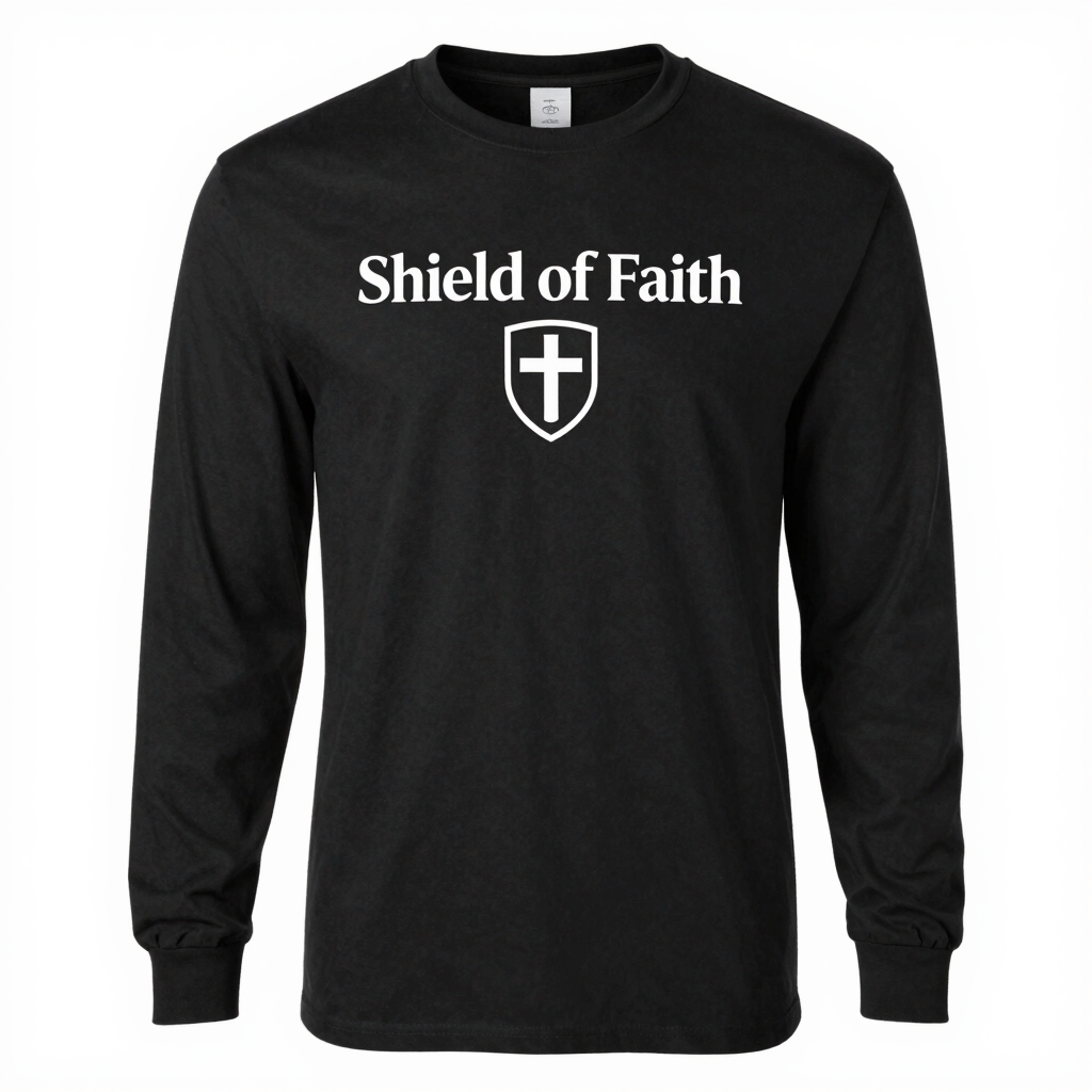 Shield of Faith Long Sleeve Tee - Christian Apparel