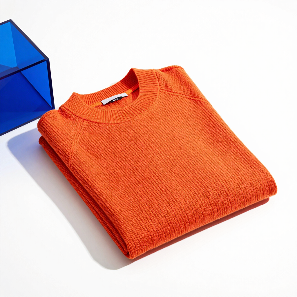 Citrus Ribbed Mockneck Sweater