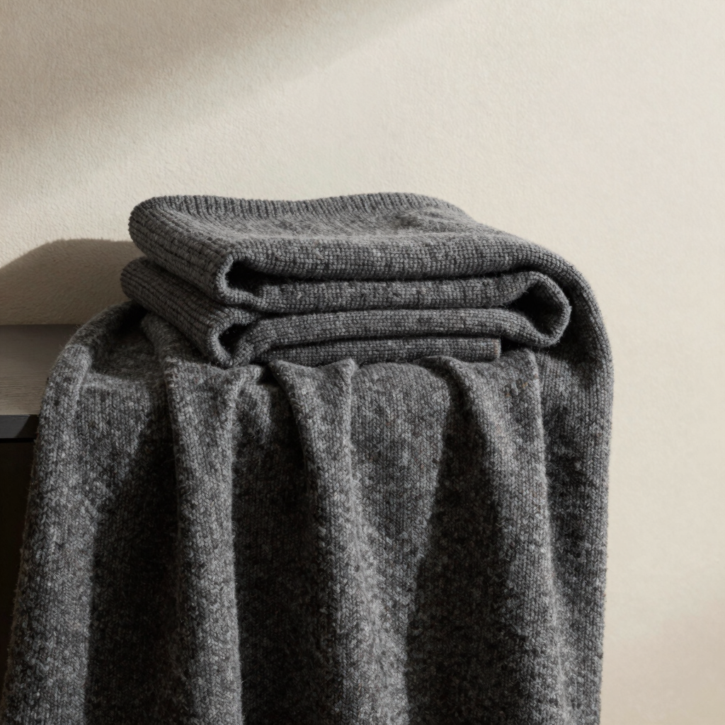 Charcoal Marl Sofa Blanket