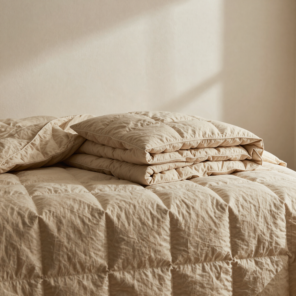 Oatmeal Crinkle Cotton Quilt