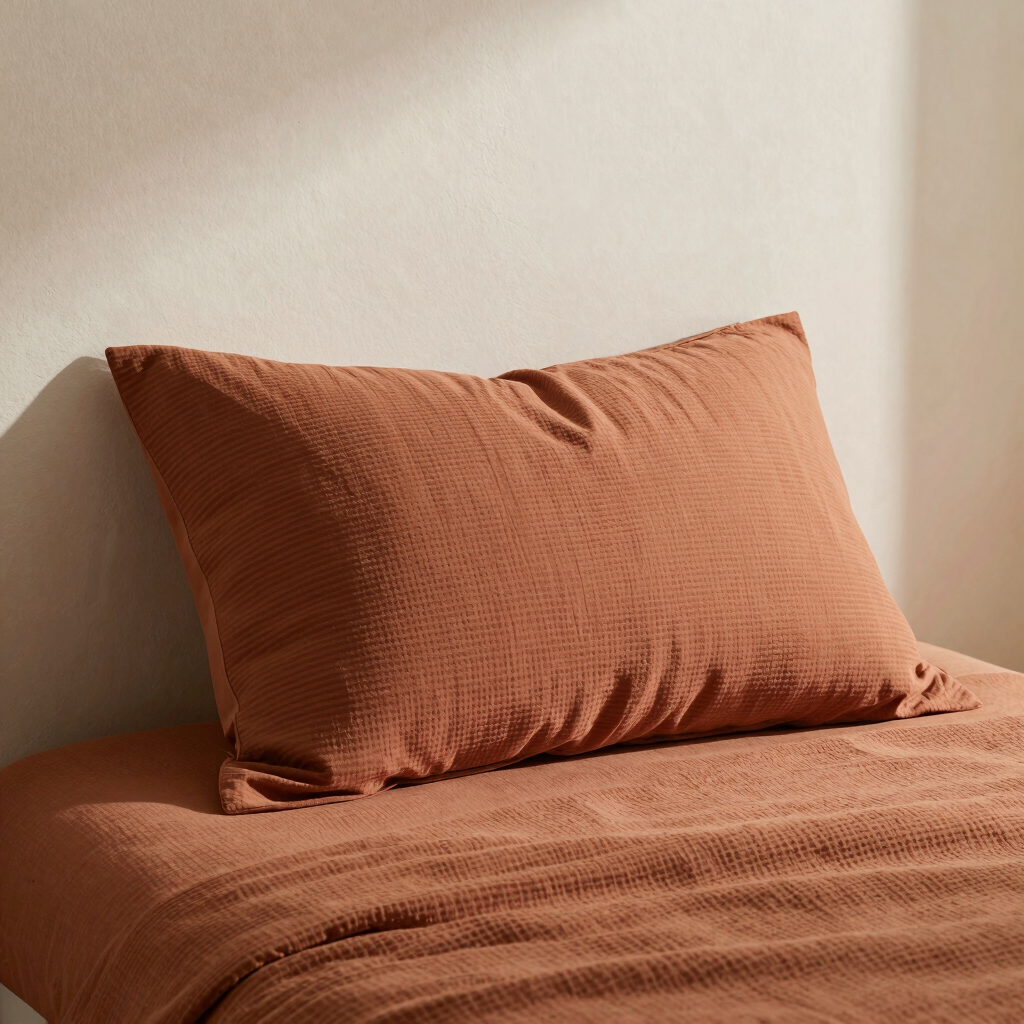 Clay Ribbed Cotton Cover