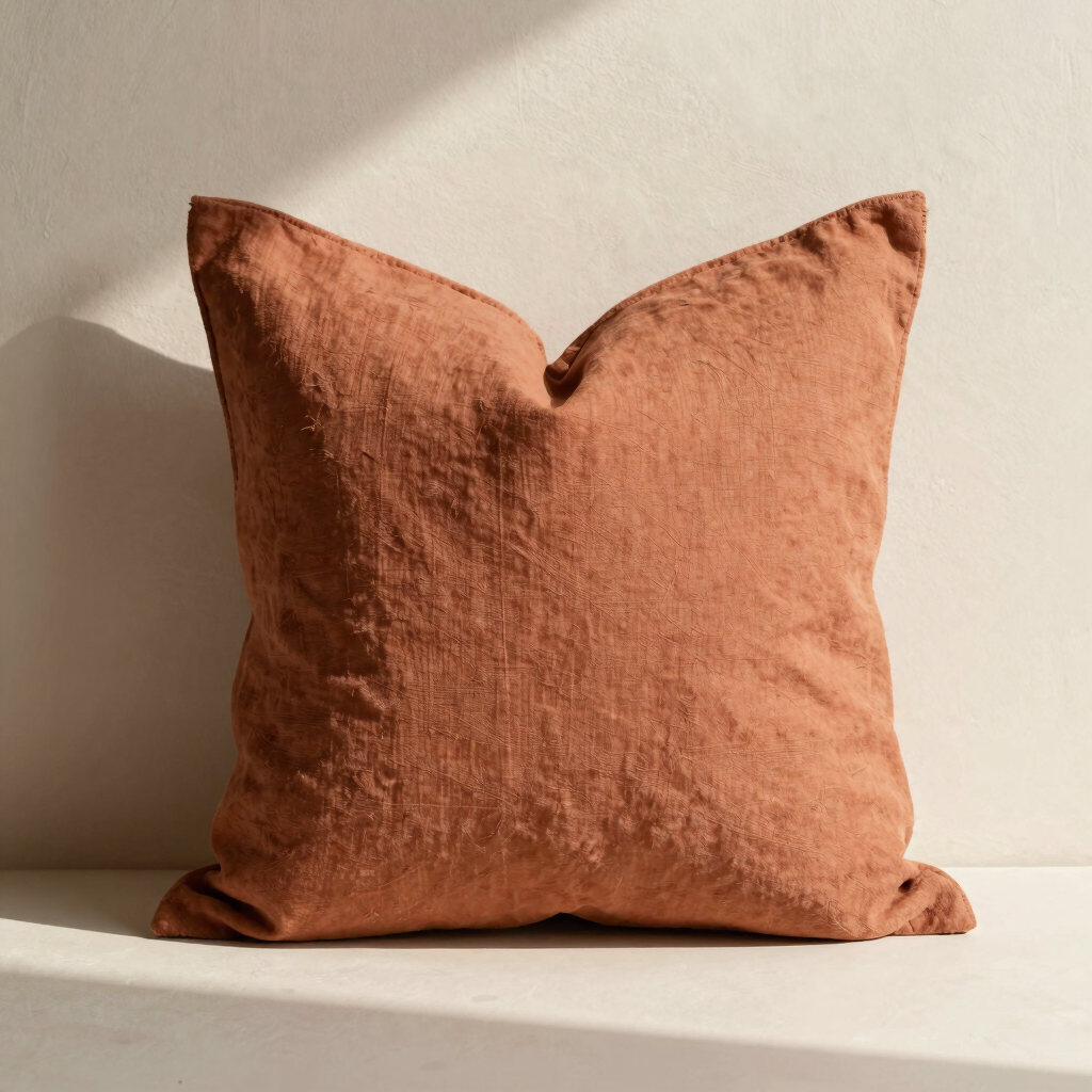 Clay Slub Linen Pillow