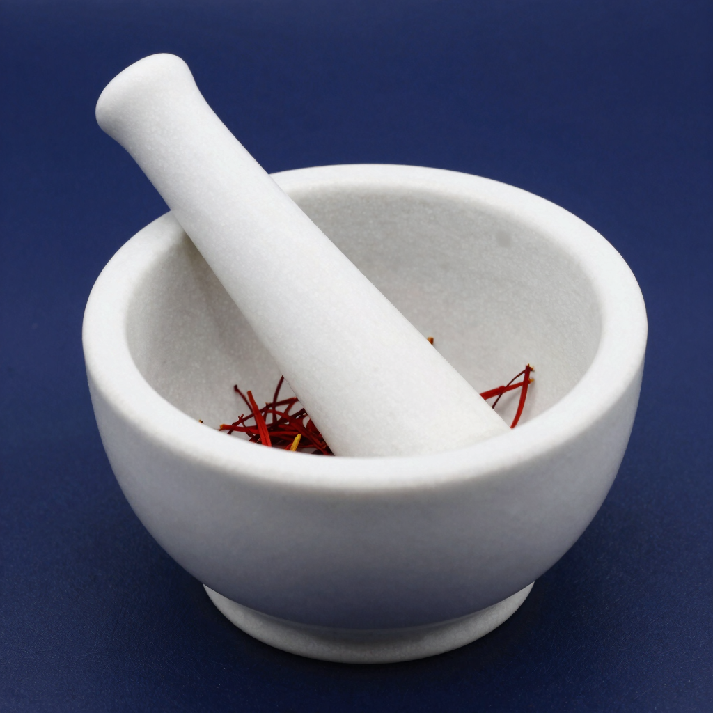Porcelain Saffron Mortar & Pestle