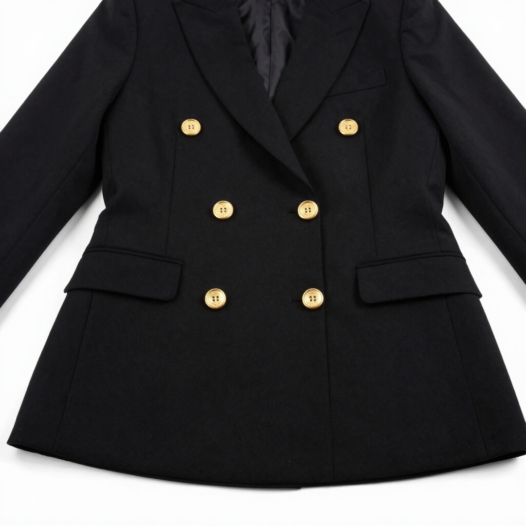 Tailored Double-Breasted Blazer