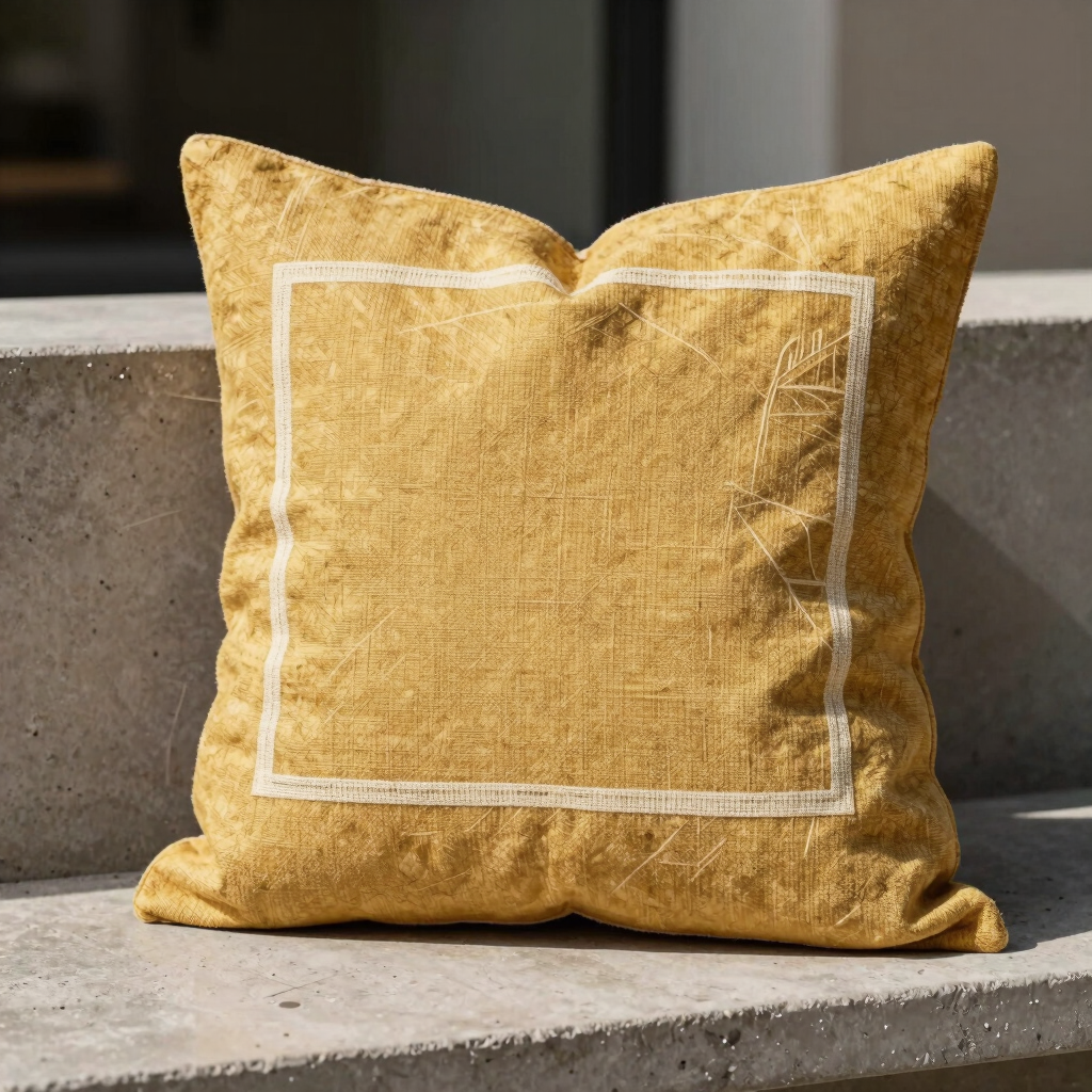 Linear Ochre Cushion Cover