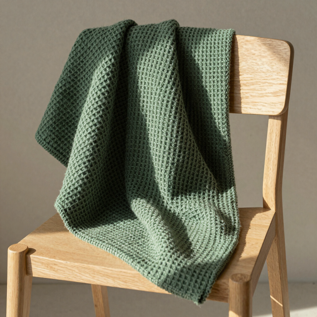 Waffle Knit Desk Throw Wrap