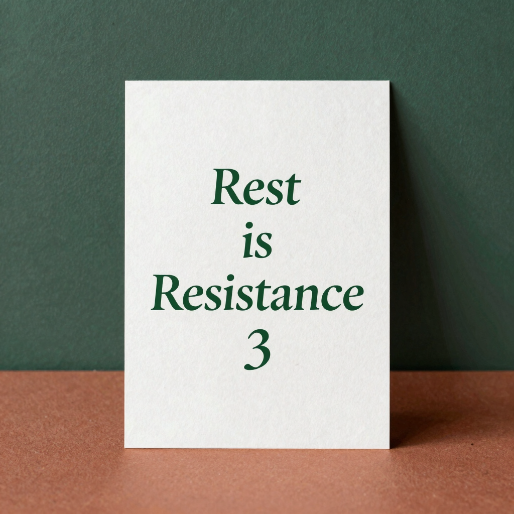 Rest Is Resistance Letterpress Print