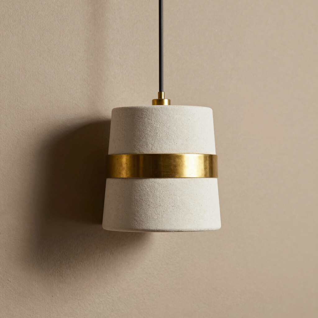 Miro Brass Banded Pendant