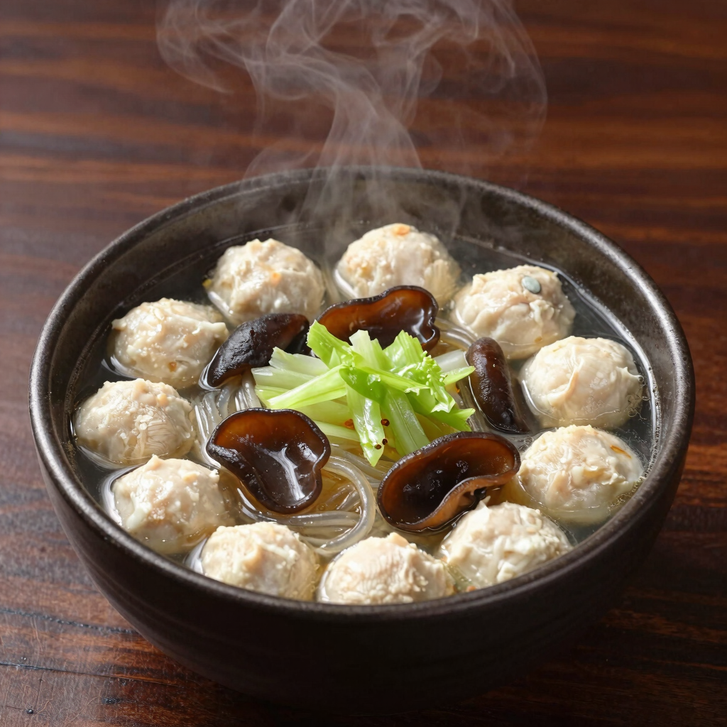 Tekwan Kuah Udang Lengkap