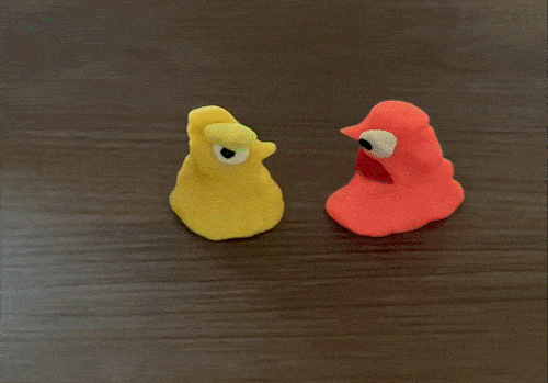 two play dough stop motion characters