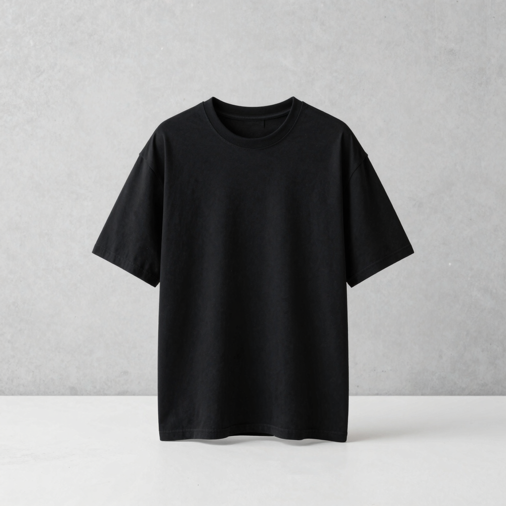 OVERSIZED TEE IN STARK BLACK