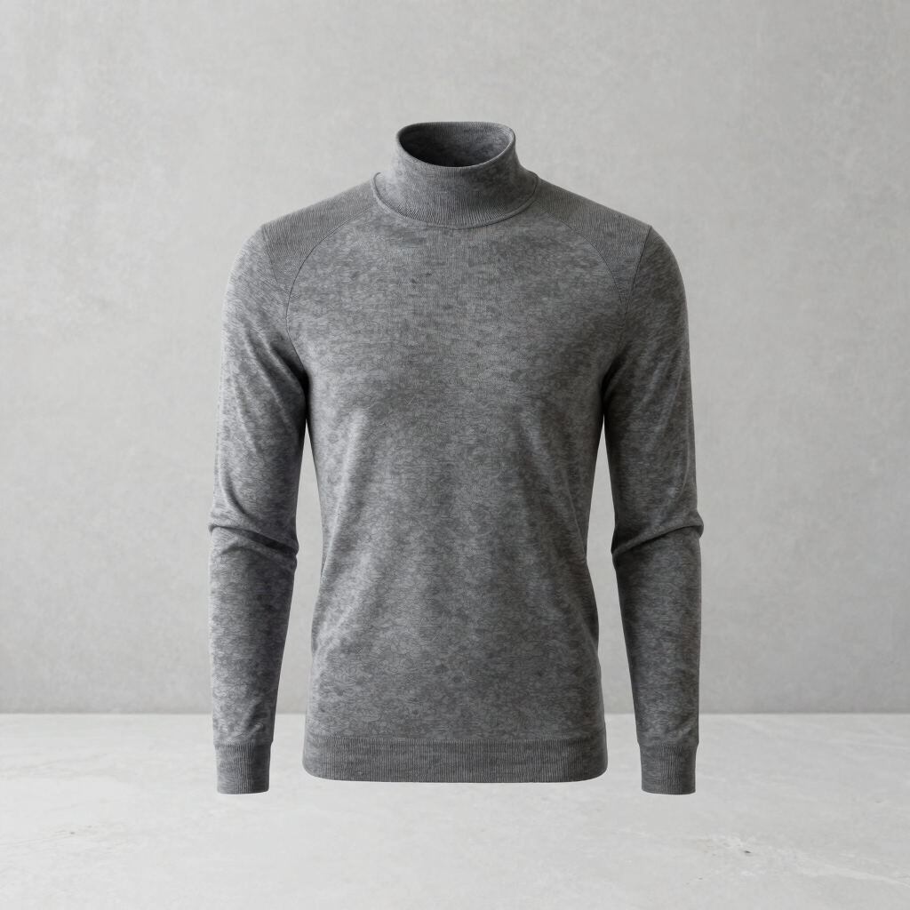 MOCK NECK IN SLATE GREY