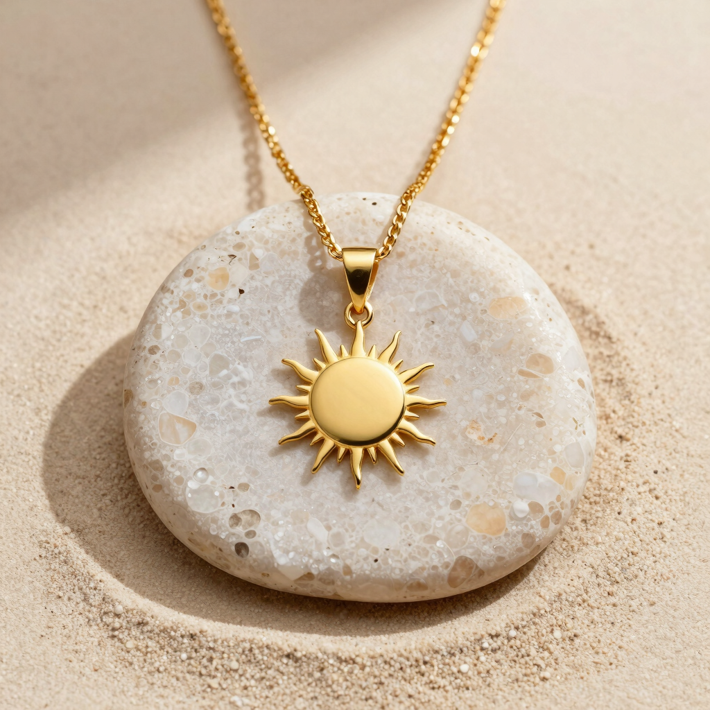 Solene Sunburst Pendant Necklace