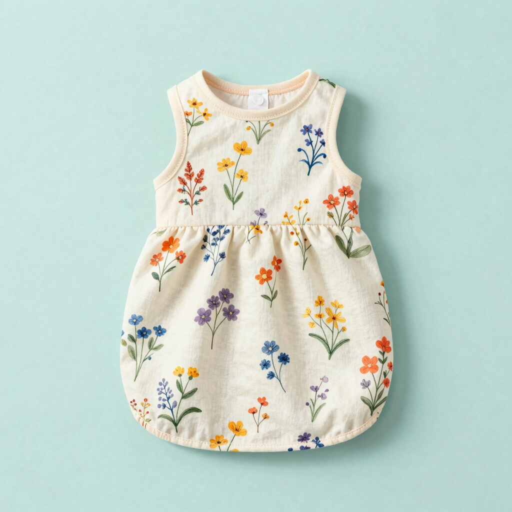 Vestido Playero Flores Silvestres