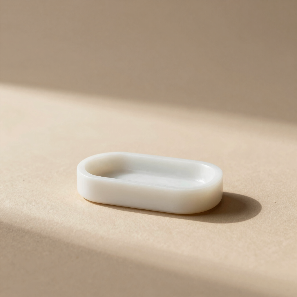 Alabaster Resin Incense Vessel