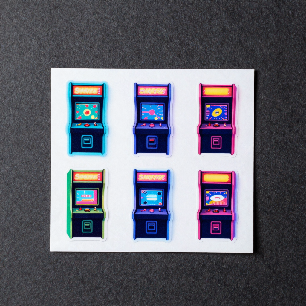 Arcade Cabinet Mini Sticker Sheet