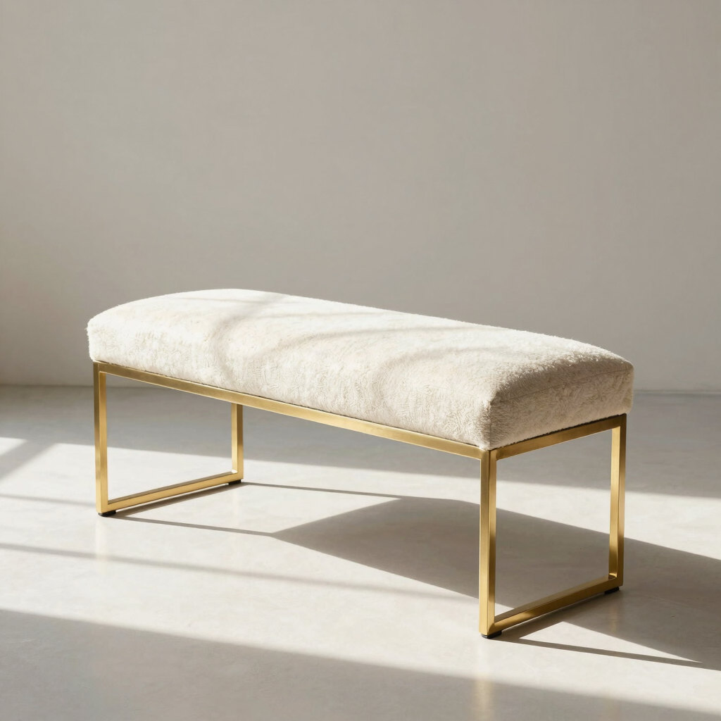 The Celine Bouclé Bedroom Bench