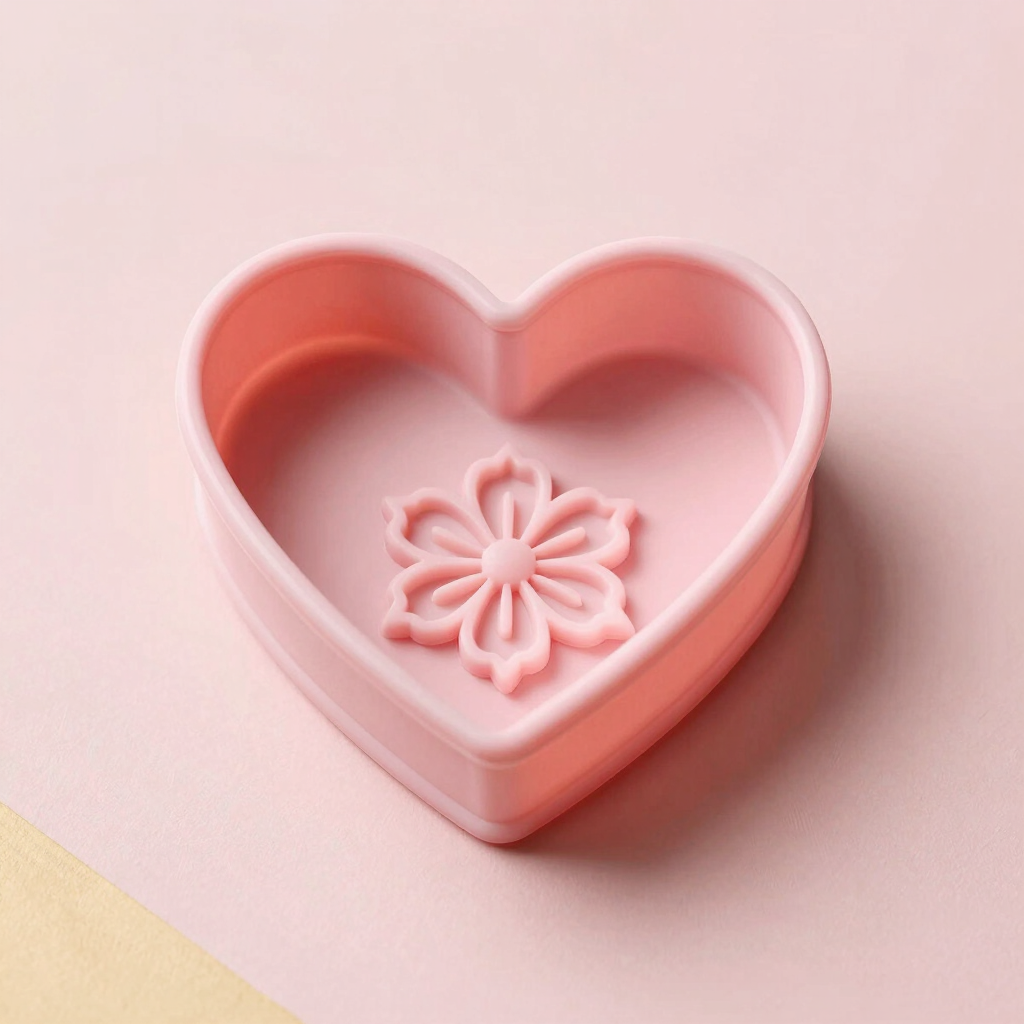 Cortador con Sello Corazón Floral