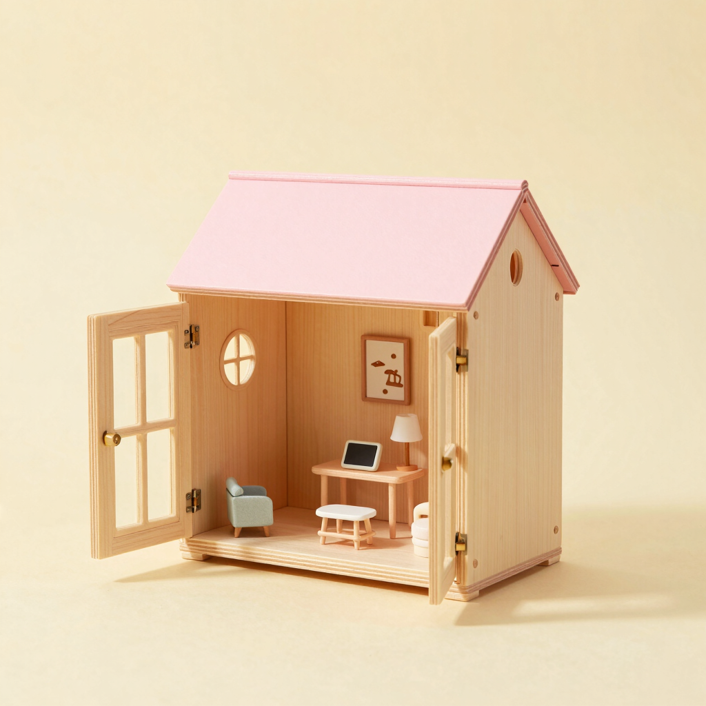 Sunny Day Wooden Dollhouse