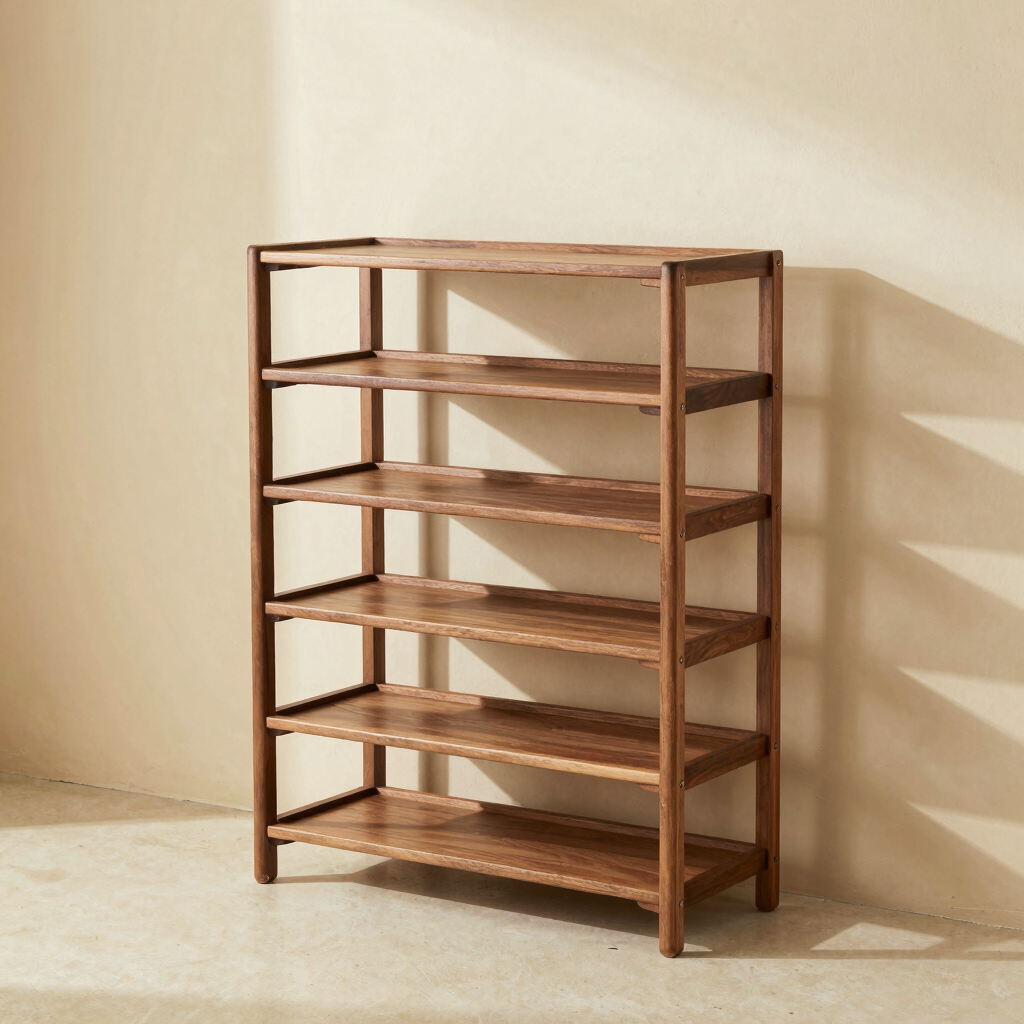 Riad 5-Tier Walnut Statement Tower