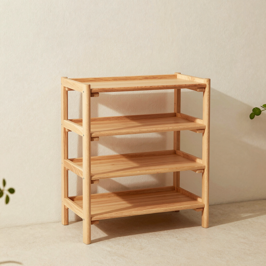 Medina 4-Tier Natural Wood Organizer