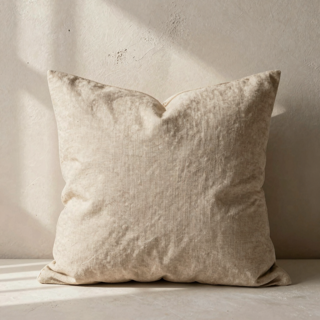 Raw Flax Pillow Cover