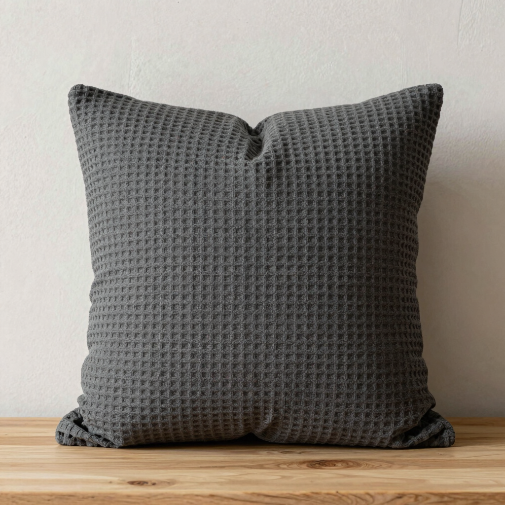 Charcoal Waffle Cushion
