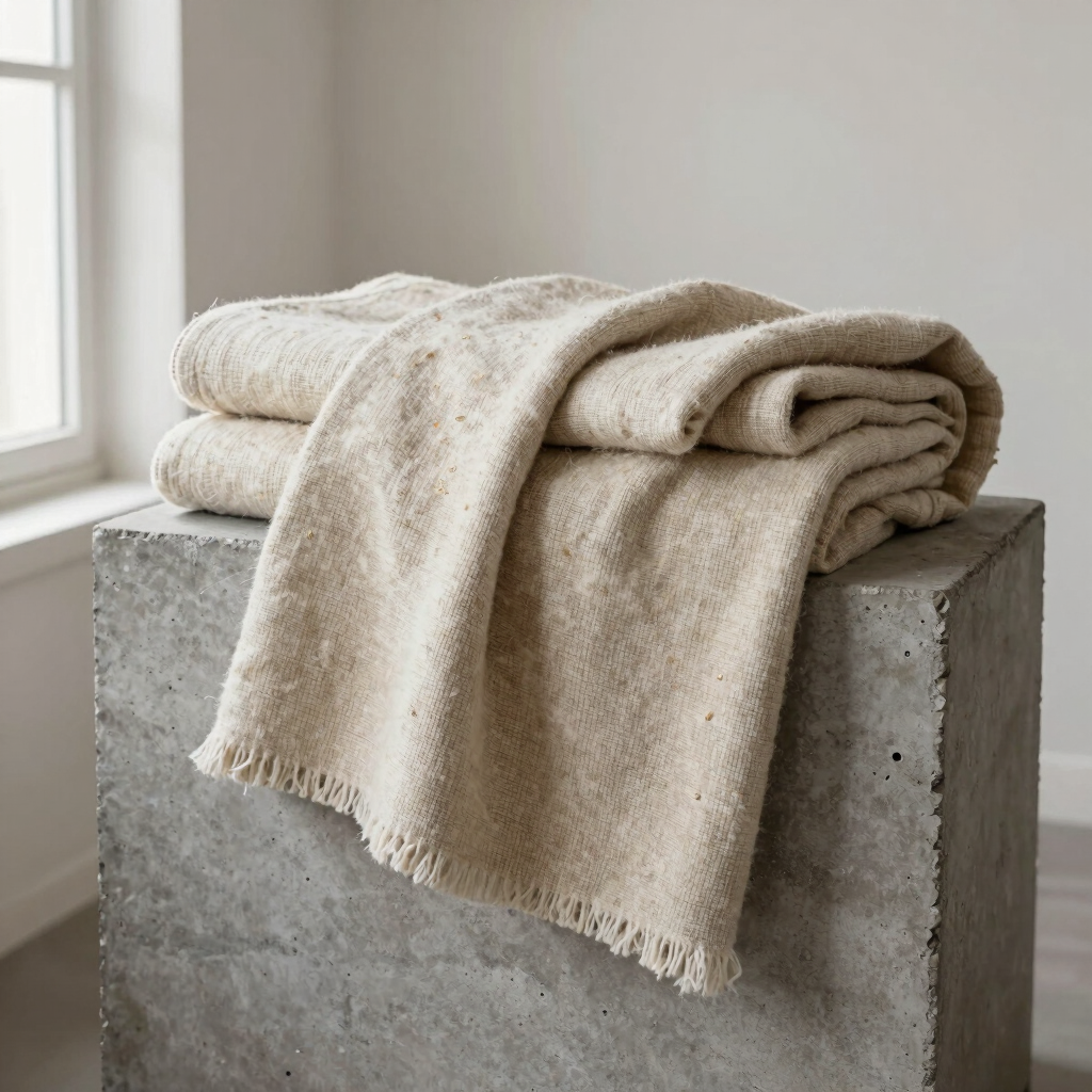 Oatmeal Melange Sofa Blanket