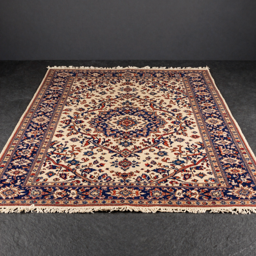 Hand-Knotted Persian Isfahan Rug