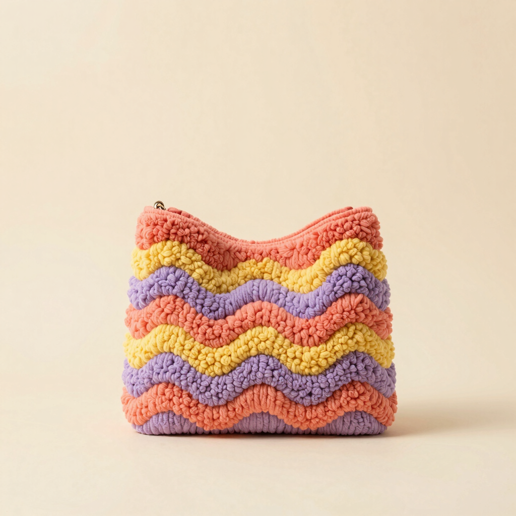 Bolso Tufting Atardecer Coral