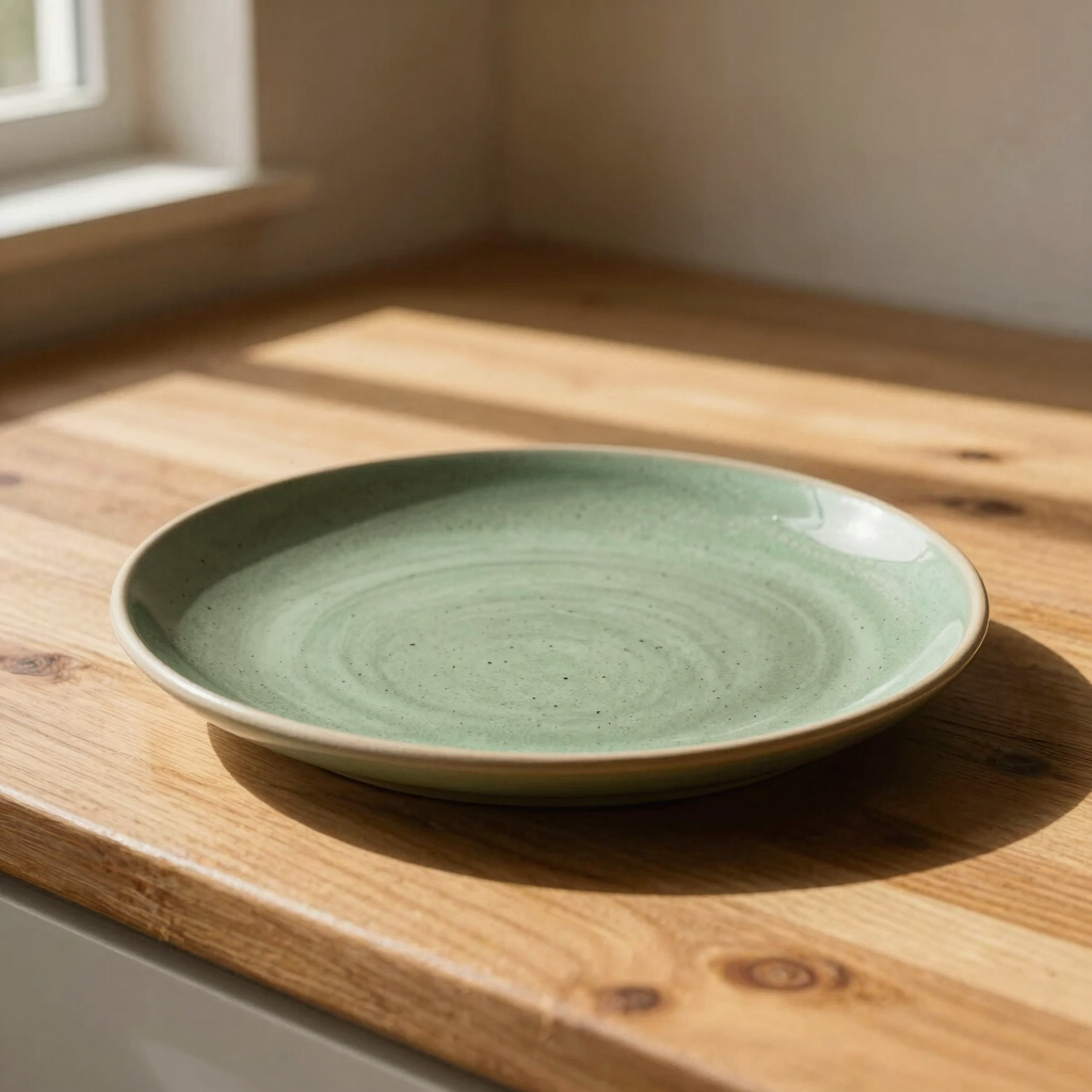 Sage Green Breakfast Plate
