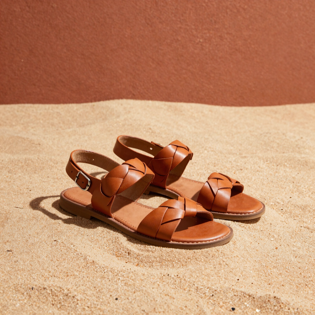 Sandales en Cuir Tressé Gobi