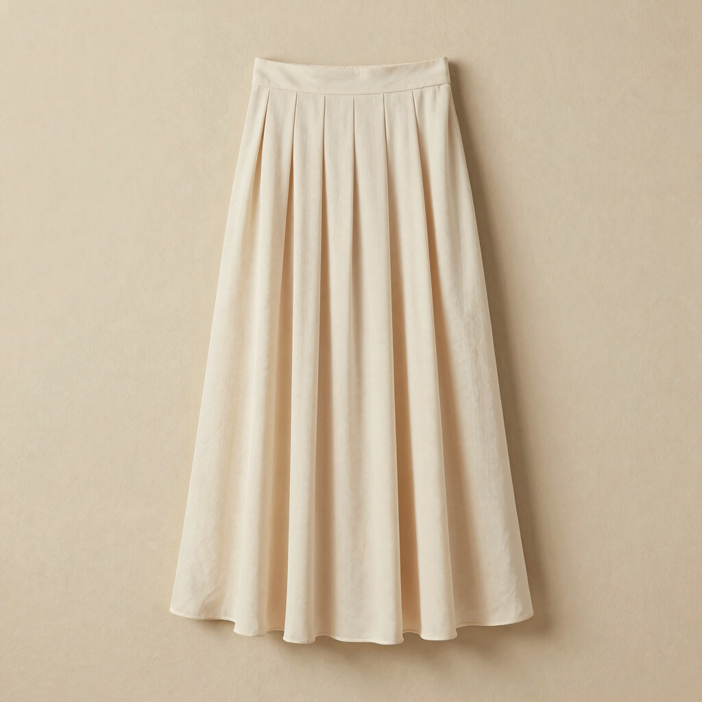 Aura Pleated Skirt Cream