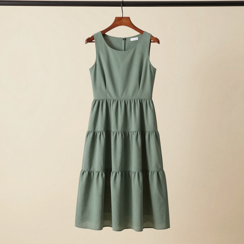 Dara Tiered Midi Dress Sage