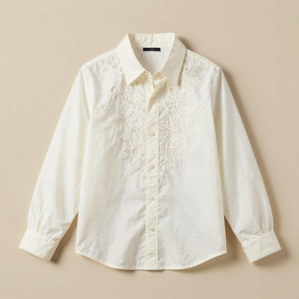 Rumi Lace Shirt Soft Ivory