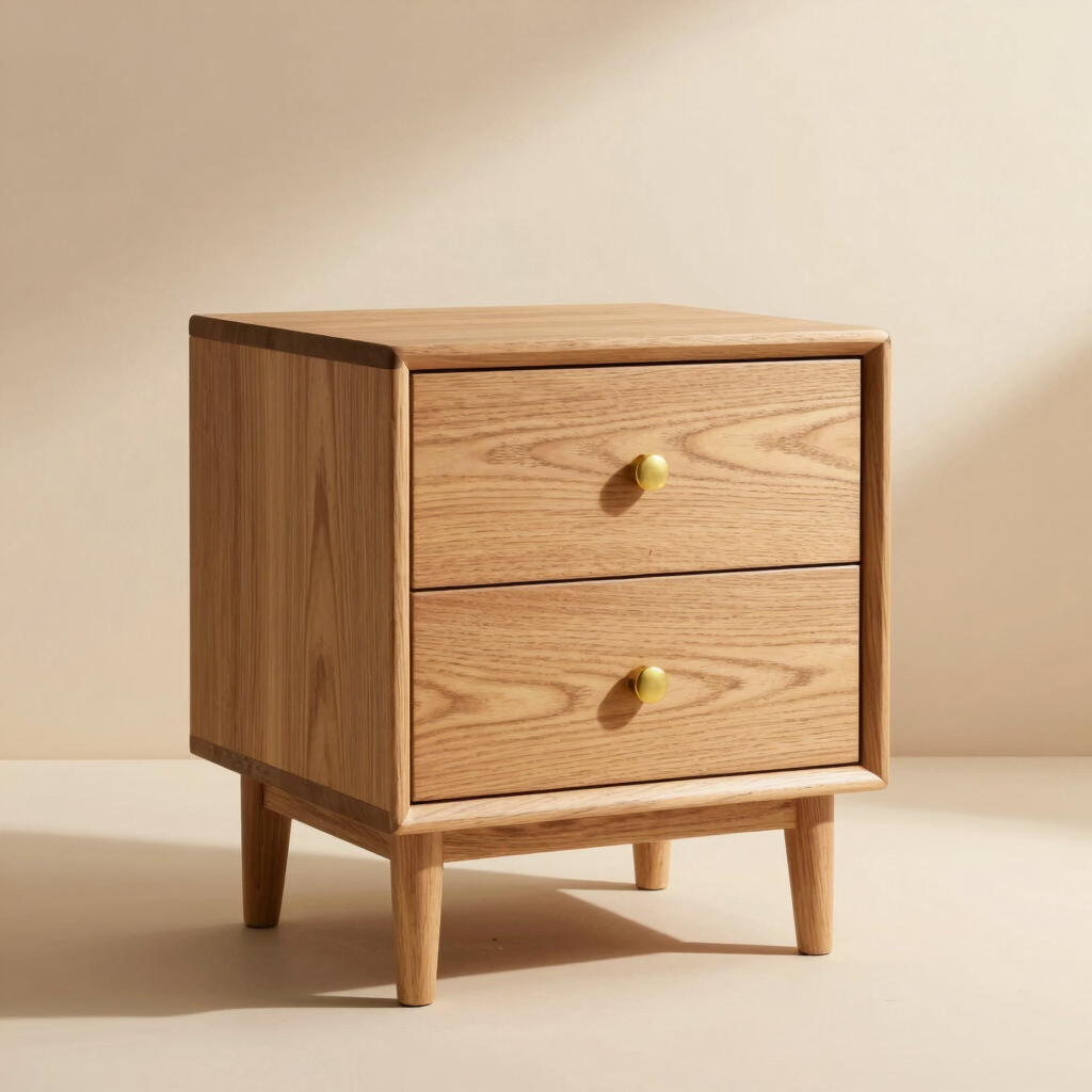 Arlo 2-Drawer Oak Nightstand