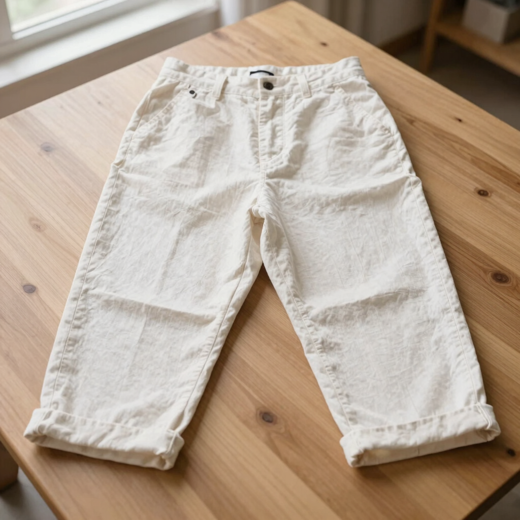 Alabaster Linen Drawstring Trousers
